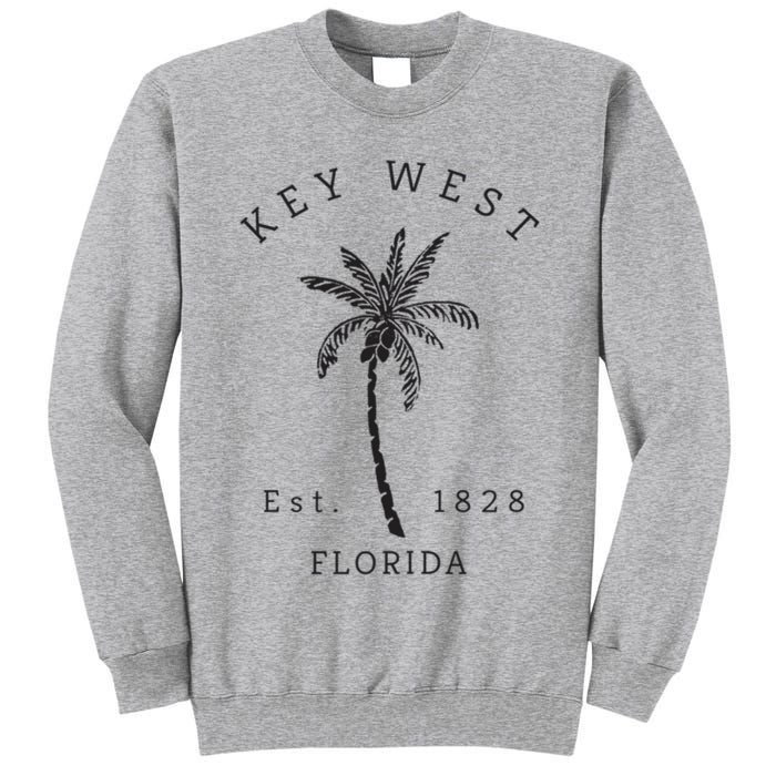 Retro Cool Key West Florida Palm Tree Novelty Tall Sweatshirt