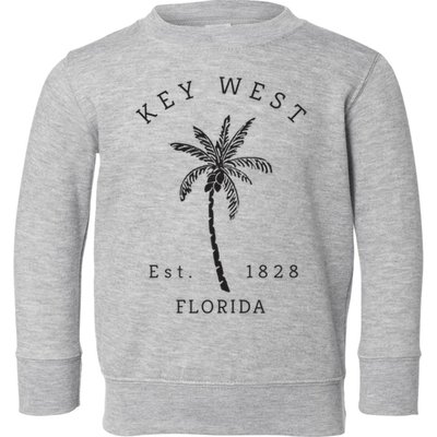 Retro Cool Key West Florida Palm Tree Novelty Toddler Sweatshirt
