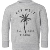 Retro Cool Key West Florida Palm Tree Novelty Toddler Sweatshirt