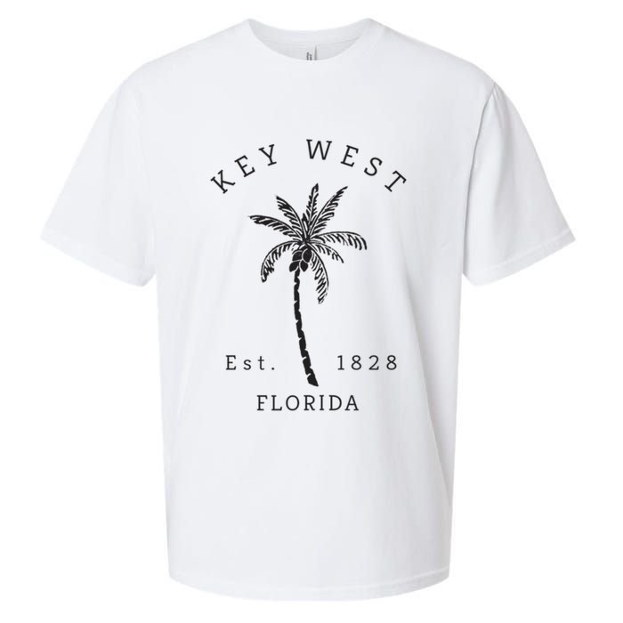 Retro Cool Key West Florida Palm Tree Novelty Sueded Cloud Jersey T-Shirt