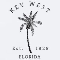 Retro Cool Key West Florida Palm Tree Novelty Sueded Cloud Jersey T-Shirt
