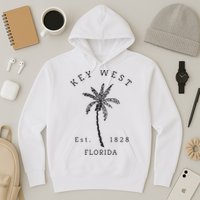 Retro Cool Key West Florida Palm Tree Novelty Hoodie