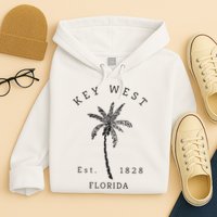 Retro Cool Key West Florida Palm Tree Novelty Hoodie