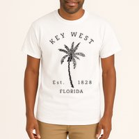 Retro Cool Key West Florida Palm Tree Novelty Tall T-Shirt