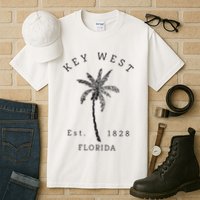 Retro Cool Key West Florida Palm Tree Novelty Tall T-Shirt