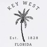 Retro Cool Key West Florida Palm Tree Novelty Tall T-Shirt