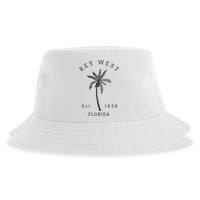 Retro Cool Key West Florida Palm Tree Novelty Sustainable Bucket Hat