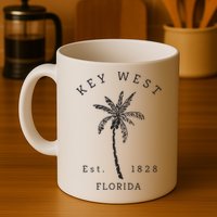 Retro Cool Key West Florida Palm Tree Novelty Mug