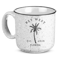 Retro Cool Key West Florida Palm Tree Novelty 15oz Campfire Ceramic Mug