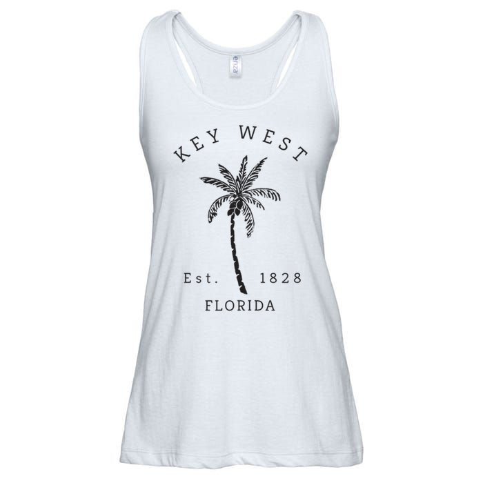 Retro Cool Key West Florida Palm Tree Novelty Ladies Essential Flowy Tank