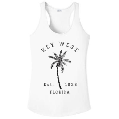 Retro Cool Key West Florida Palm Tree Novelty Ladies PosiCharge Competitor Racerback Tank