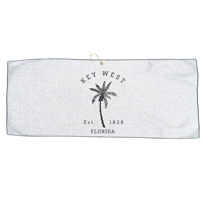 Retro Cool Key West Florida Palm Tree Novelty Large Microfiber Waffle Golf Towel