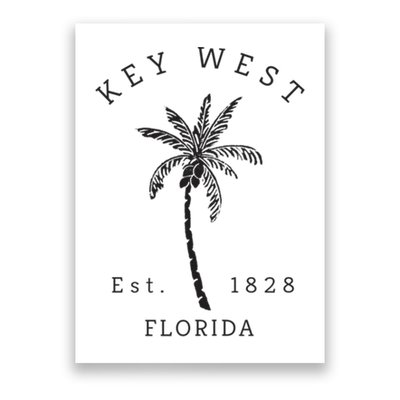 Retro Cool Key West Florida Palm Tree Novelty Poster