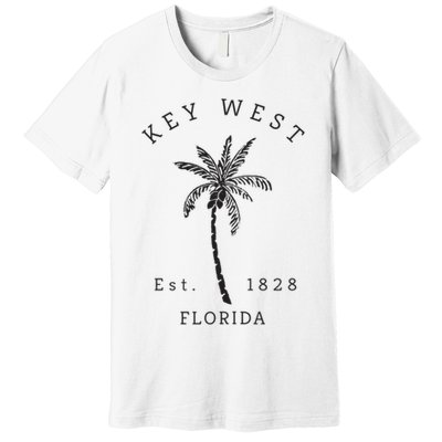 Retro Cool Key West Florida Palm Tree Novelty Premium T-Shirt