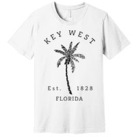 Retro Cool Key West Florida Palm Tree Novelty Premium T-Shirt
