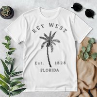 Retro Cool Key West Florida Palm Tree Novelty Premium T-Shirt