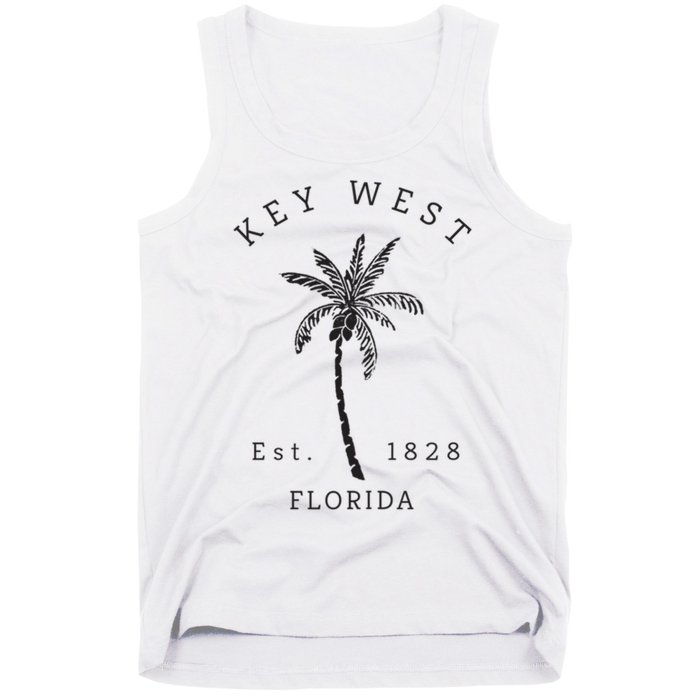 Retro Cool Key West Florida Palm Tree Novelty Tank Top