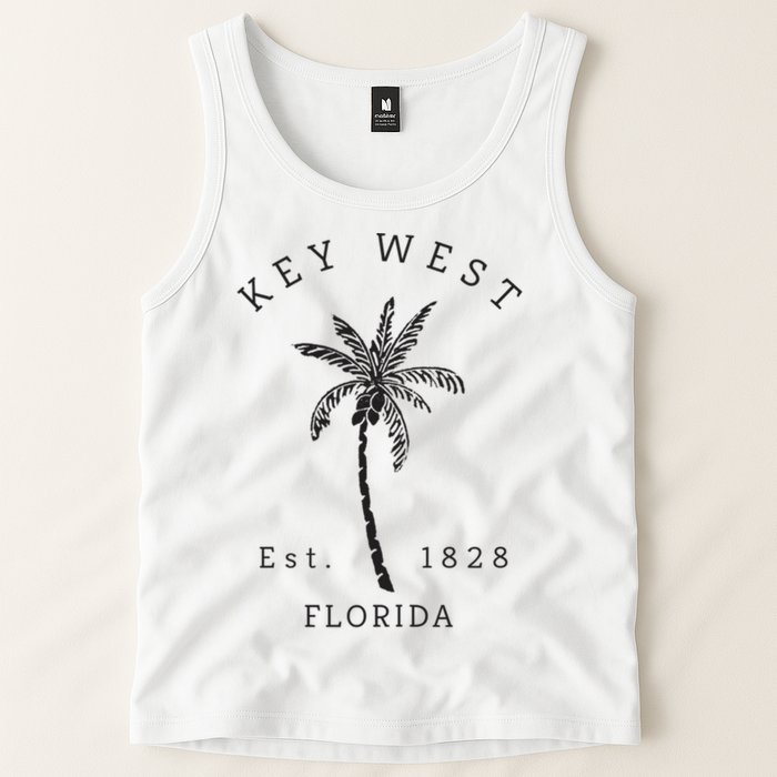 Retro Cool Key West Florida Palm Tree Novelty Tank Top