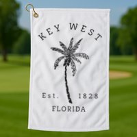 Retro Cool Key West Florida Palm Tree Novelty Golf Towel