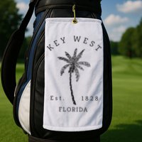 Retro Cool Key West Florida Palm Tree Novelty Golf Towel