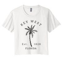 Retro Cool Key West Florida Palm Tree Novelty Crop Top