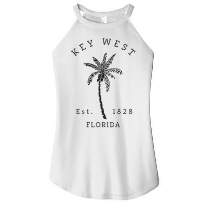 Retro Cool Key West Florida Palm Tree Novelty Women's Perfect Tri Rocker Tank