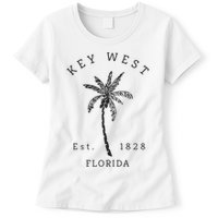 Retro Cool Key West Florida Palm Tree Novelty Womens T-Shirt