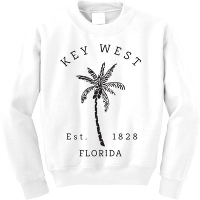 Retro Cool Key West Florida Palm Tree Novelty Kids Sweatshirt