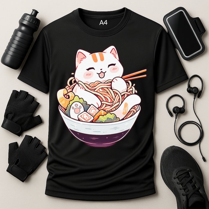 Ra Cat Kawaii Neko Cute Anime Cooling Performance Crew T-Shirt