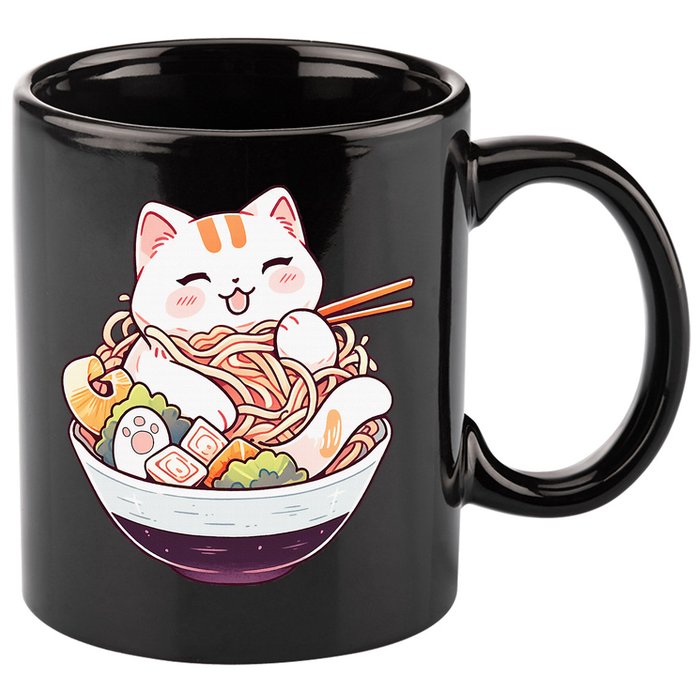 Ra Cat Kawaii Neko Cute Anime 11oz C Handle Ceramic Mug