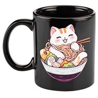 Ra Cat Kawaii Neko Cute Anime 11oz C Handle Ceramic Mug