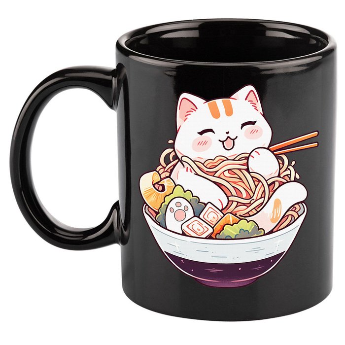 Ra Cat Kawaii Neko Cute Anime 11oz C Handle Ceramic Mug