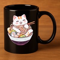 Ra Cat Kawaii Neko Cute Anime 11oz C Handle Ceramic Mug