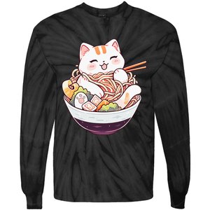 Ra Cat Kawaii Neko Cute Anime Tie-Dye Long Sleeve Shirt