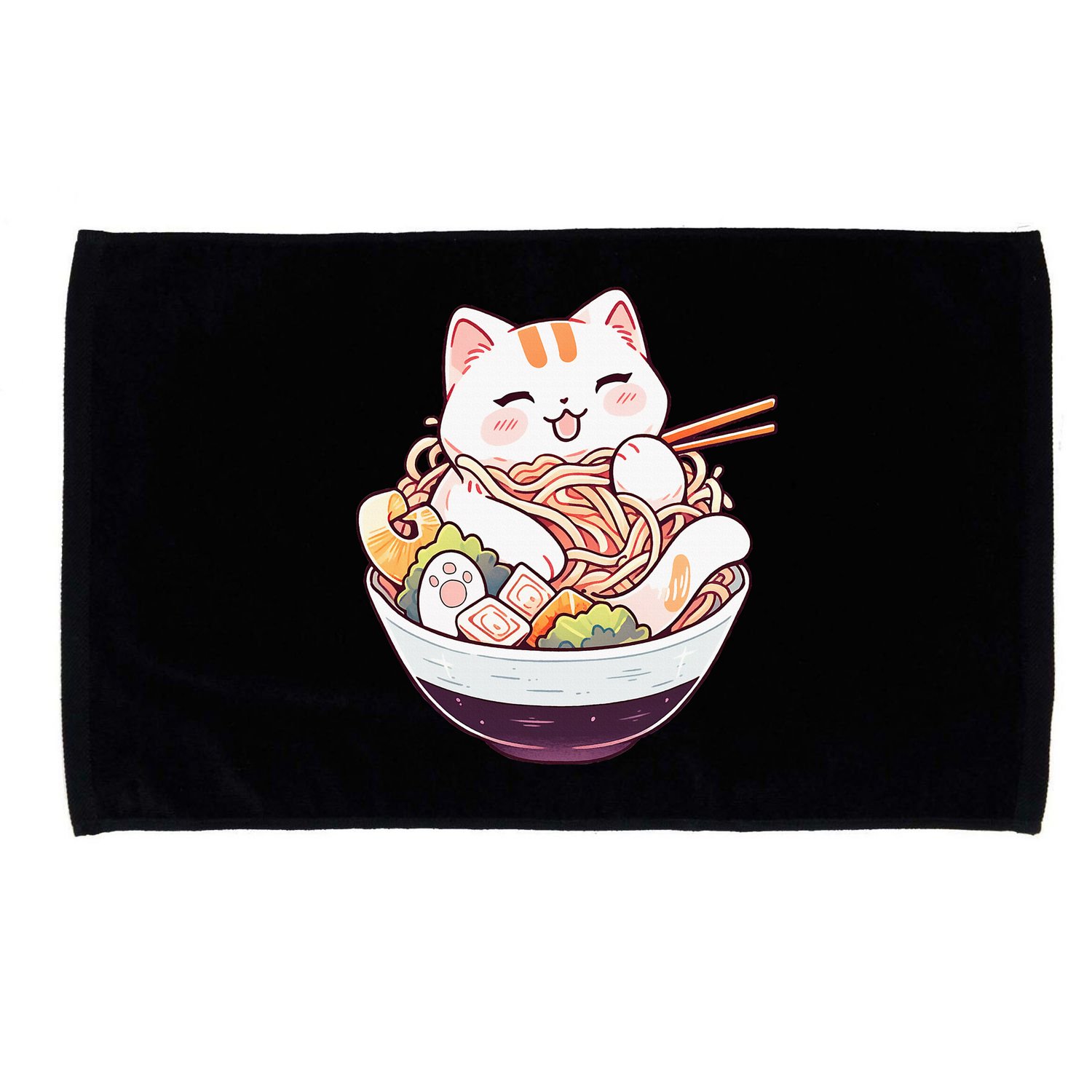 Ra Cat Kawaii Neko Cute Anime Microfiber Hand Towel
