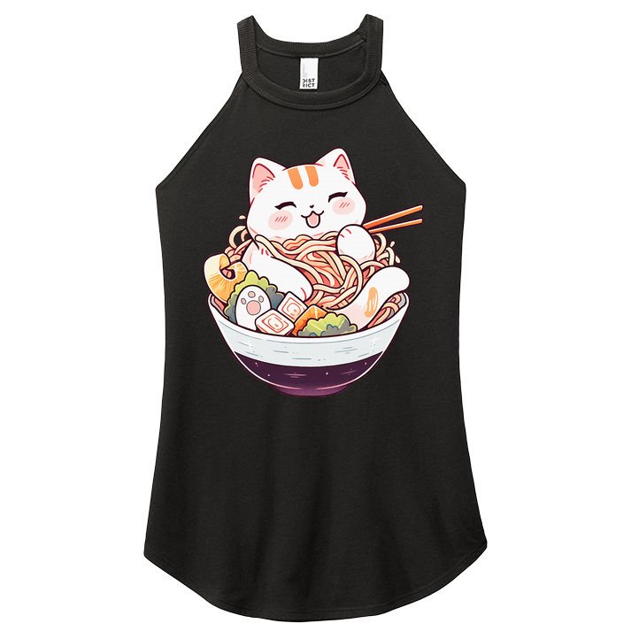 Ra Cat Kawaii Neko Cute Anime Women's Perfect Tri Rocker Tank