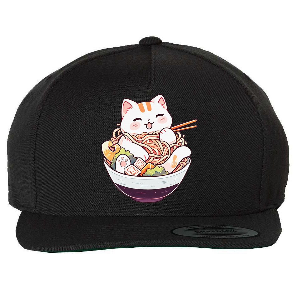 Ra Cat Kawaii Neko Cute Anime Wool Snapback Cap