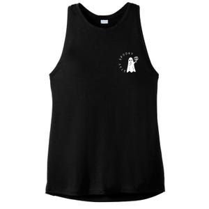 Retro Cute Little Ghost Boo Halloween Costume Ladies PosiCharge Tri-Blend Wicking Tank