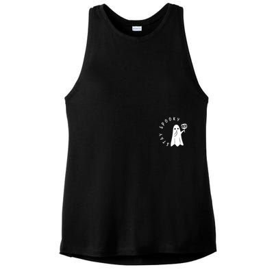 Retro Cute Little Ghost Boo Halloween Costume Ladies PosiCharge Tri-Blend Wicking Tank
