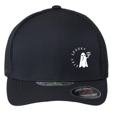 Retro Cute Little Ghost Boo Halloween Costume Flexfit Unipanel Trucker Cap