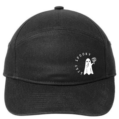 Retro Cute Little Ghost Boo Halloween Costume 7-Panel Snapback Hat