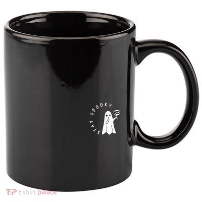 Retro Cute Little Ghost Boo Halloween Costume 11oz C Handle Ceramic Mug
