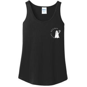 Retro Cute Little Ghost Boo Halloween Costume Ladies Essential Tank