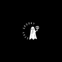 Retro Cute Little Ghost Boo Halloween Costume Flat Bill Trucker Hat