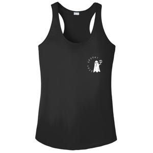 Retro Cute Little Ghost Boo Halloween Costume Ladies PosiCharge Competitor Racerback Tank