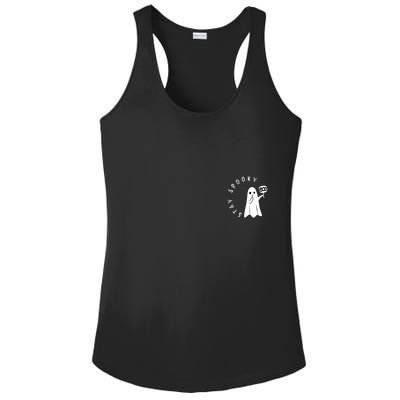 Retro Cute Little Ghost Boo Halloween Costume Ladies PosiCharge Competitor Racerback Tank
