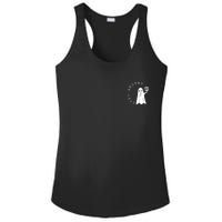 Retro Cute Little Ghost Boo Halloween Costume Ladies PosiCharge Competitor Racerback Tank