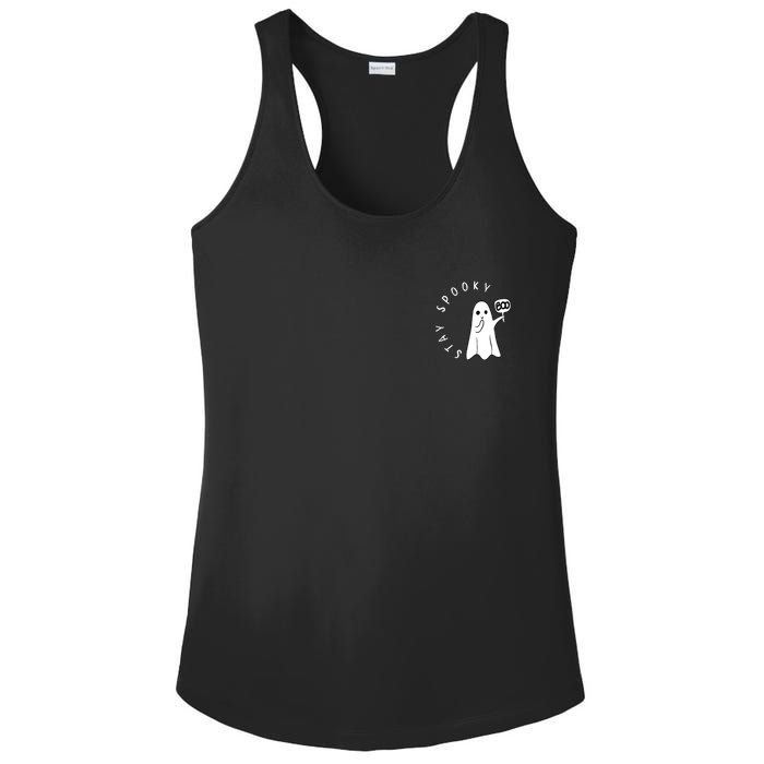 Retro Cute Little Ghost Boo Halloween Costume Ladies PosiCharge Competitor Racerback Tank