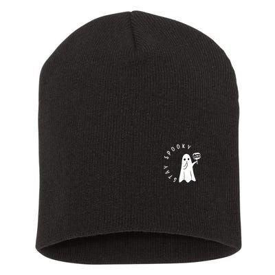 Retro Cute Little Ghost Boo Halloween Costume Short Acrylic Beanie