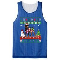 Rottweiler Christmas Lights Funny Xmas Dog Gift Mesh Reversible Basketball Jersey Tank